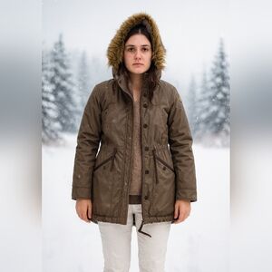 Abercrombie & Fitch Brown Hooded Jacket